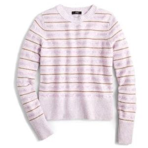 J. Crew Sequin Stripe Supersoft Yarn Sweater